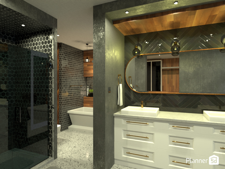 my dream town house master bath /closet #9154040 by Damir