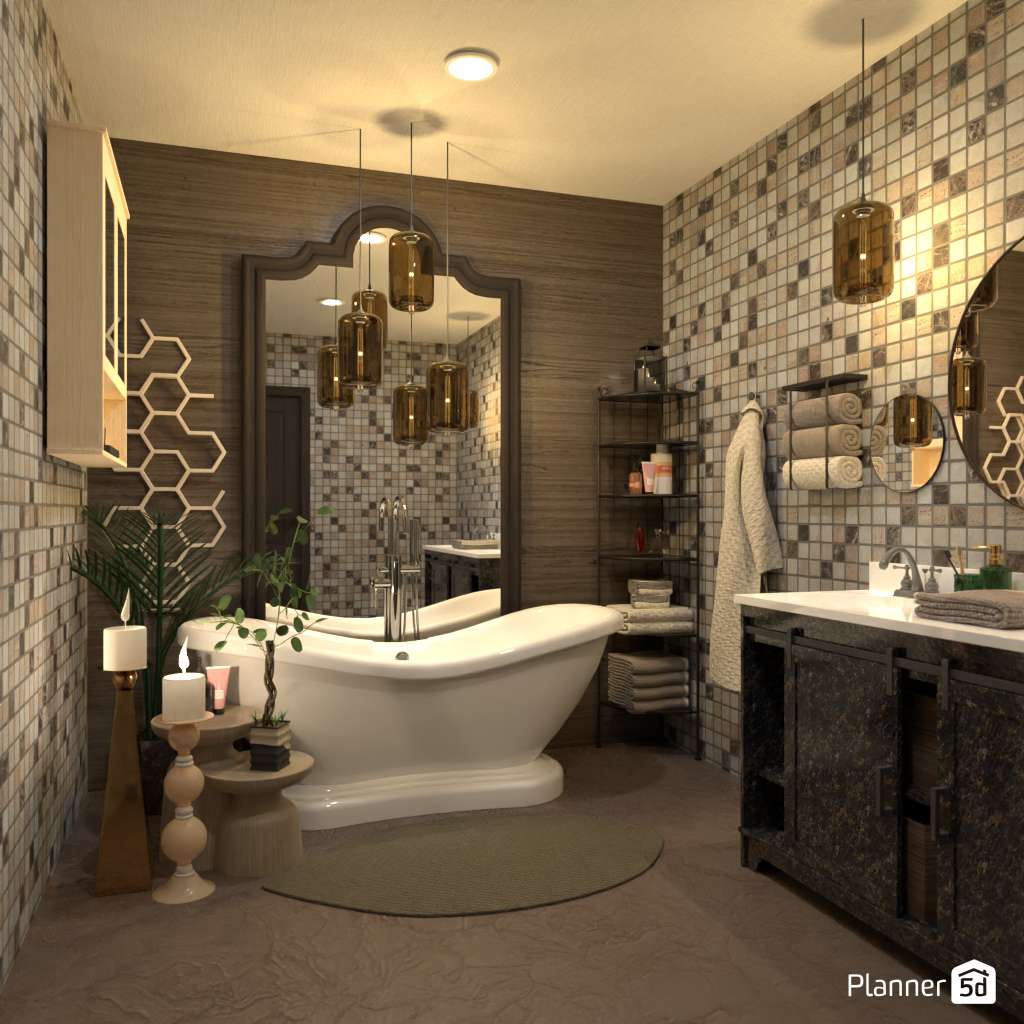 Bath with candles #19263812 by Editors Choice