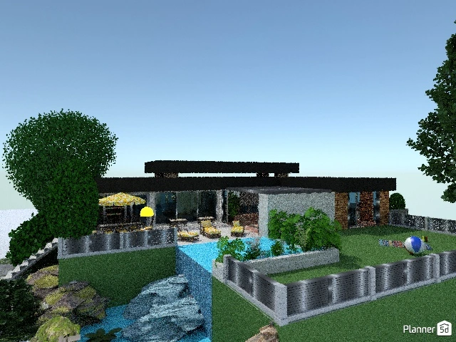 Villa con Piscina a Cascata #66432 by Micaela Maccaferri