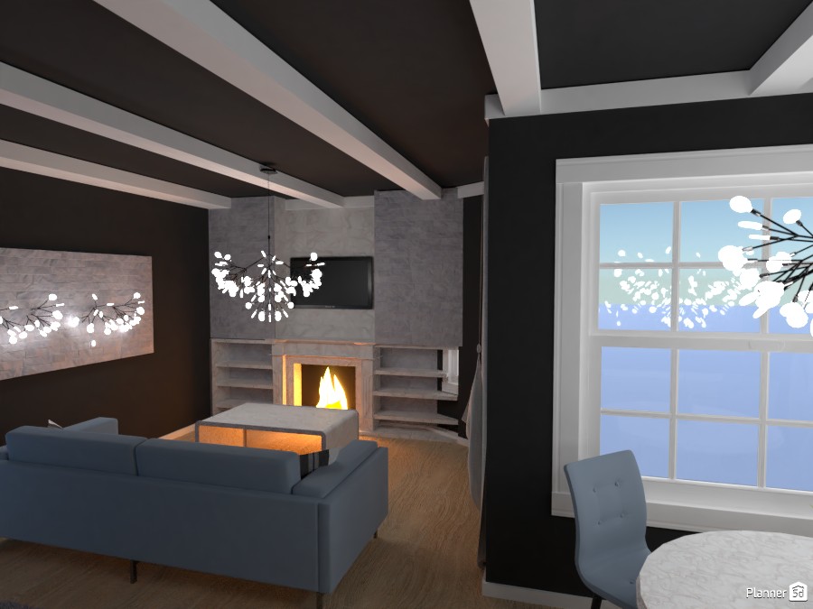 Salón con chimenea #3905407 by Laura