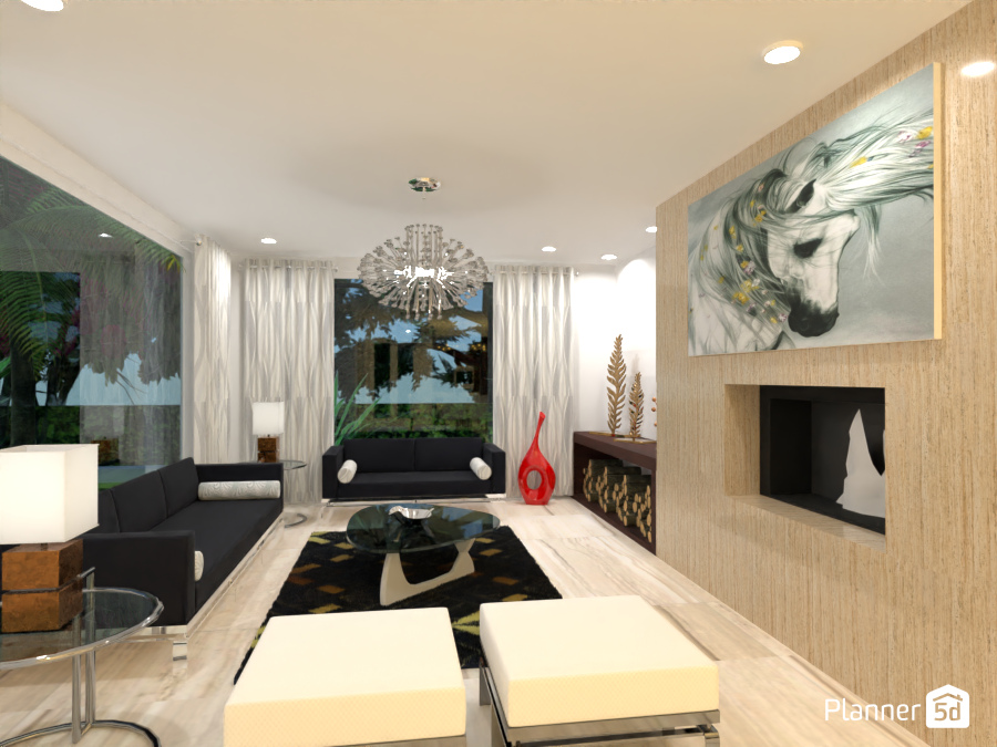 Sala con chimenea #12418739 by MariaCris