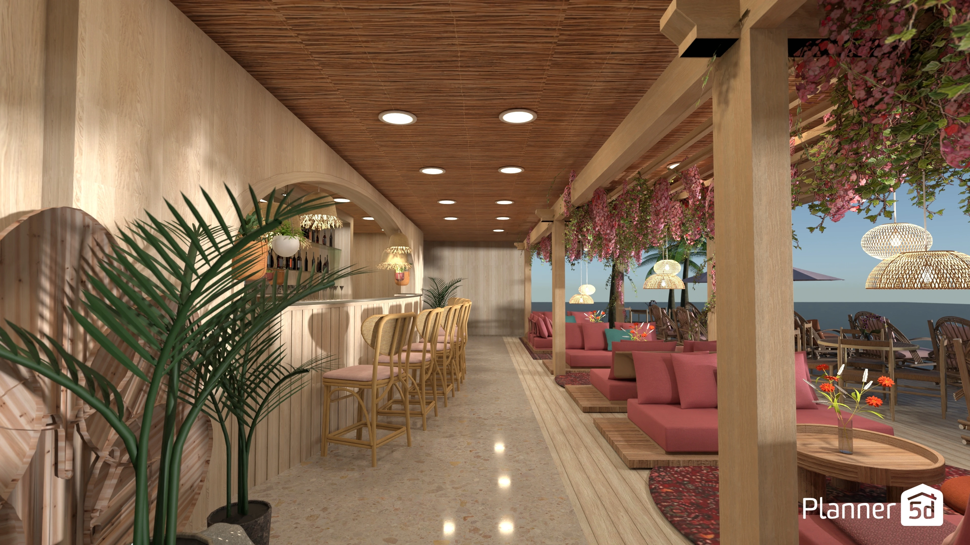 Caribbean Beach Bar - Free Online Design | 3D Floor Plans by Planner 5D