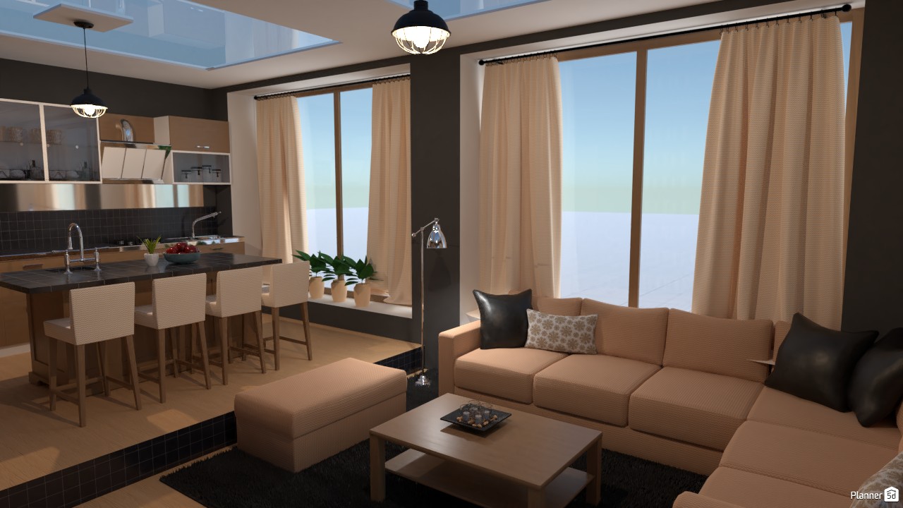 Sala y cocina. #3845352 by Hall Pat