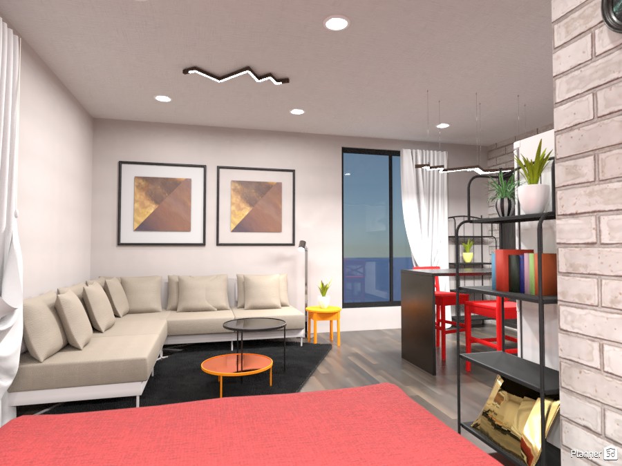 Small studio interior : living room #3926134 by Gabes