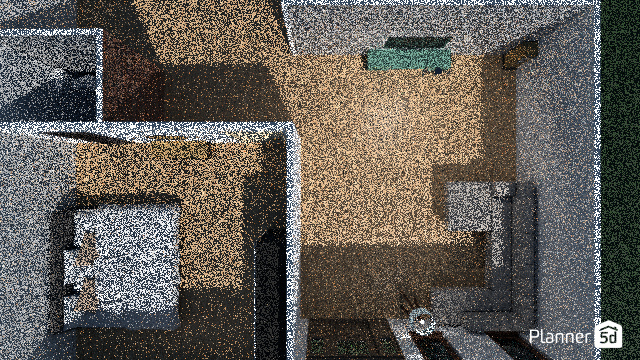 Illustration of Entirely Textured Outdoor Floor Plan