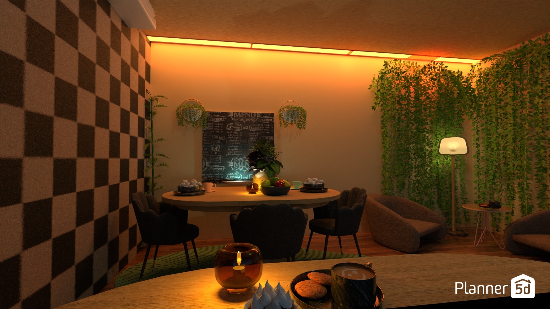 Cozy Checkerboard Cafe #35105582 by Tula