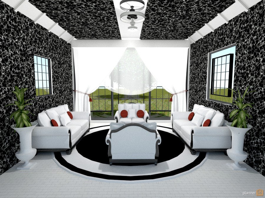 blk n wht parlor #1247978 by Joy Suiter