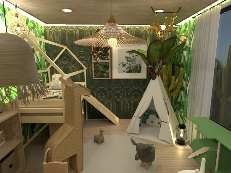 Jungle Bedroom / Design battle contest #21837750 by ZACKY DESIGNER