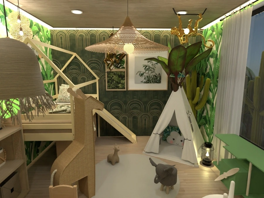 Jungle Bedroom / Design battle contest #3110952 by ZACKY DESIGNER