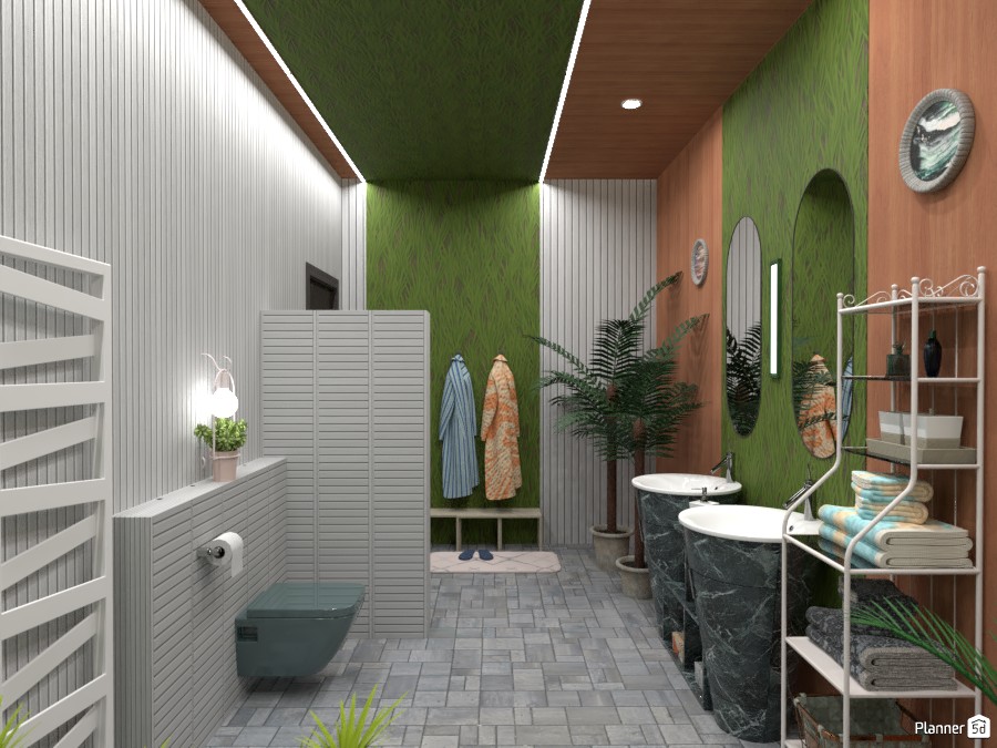 Ванная с натуральной отделкой #4608019 by Olga