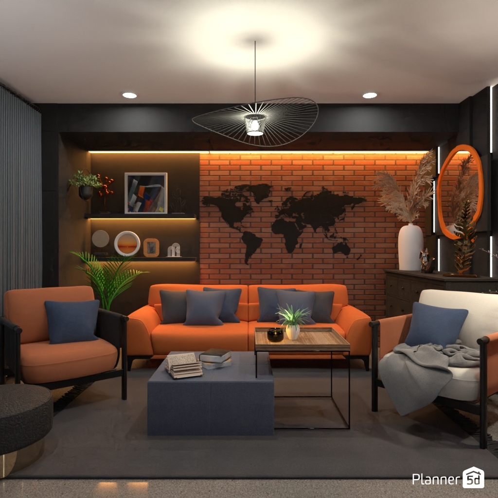 Orange sofa #24648976 by Editors Choice