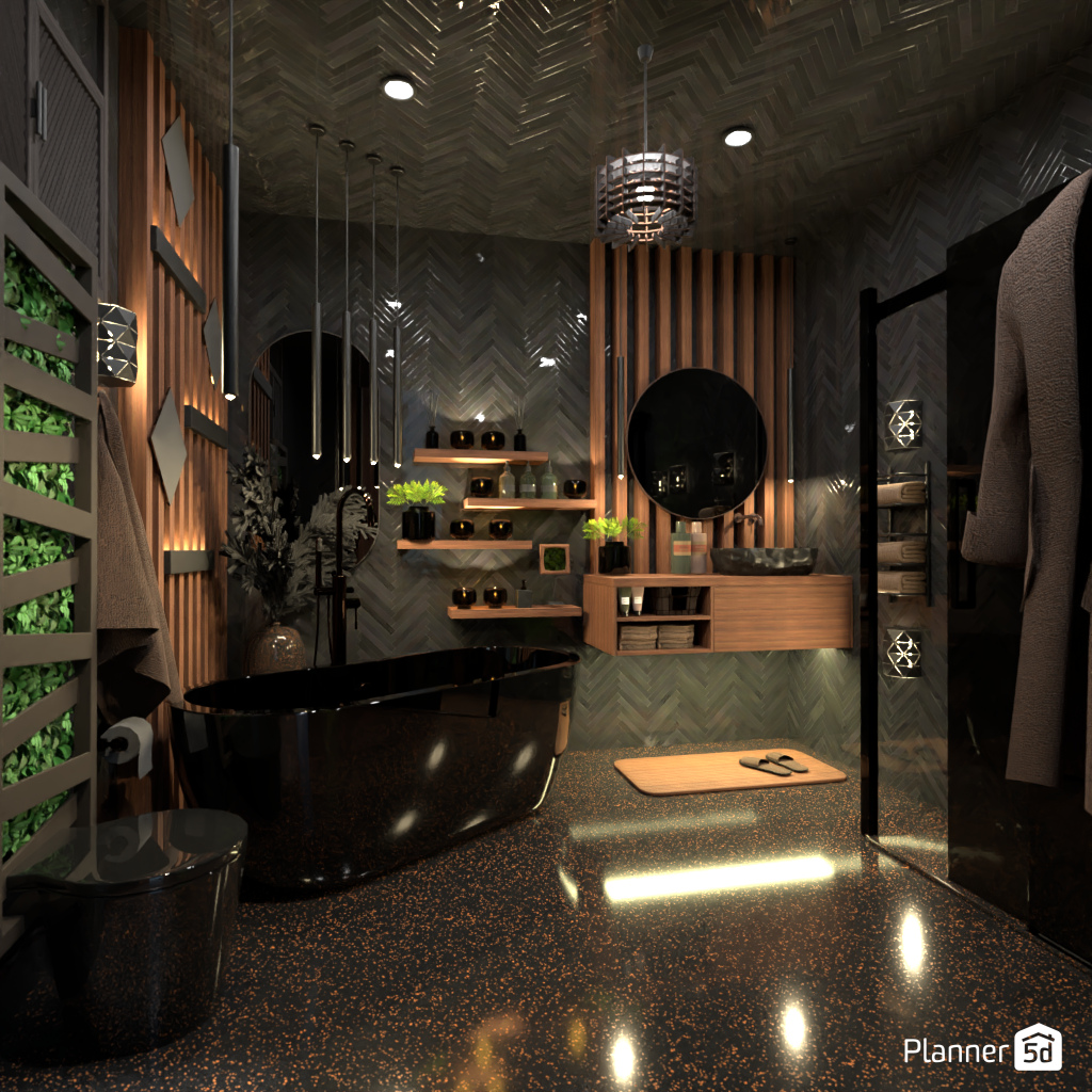 Dark bathroom #3362768 от Editors Choice