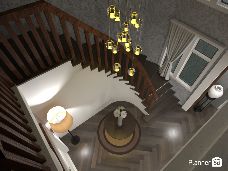 Entry with custom rounded L-stairs #11535948 by James Atkinson