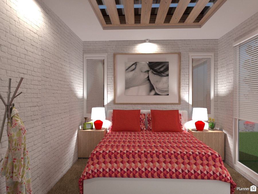 Idéias de quartos. (Branco e vermelho) #1358125 by Michelle Silva