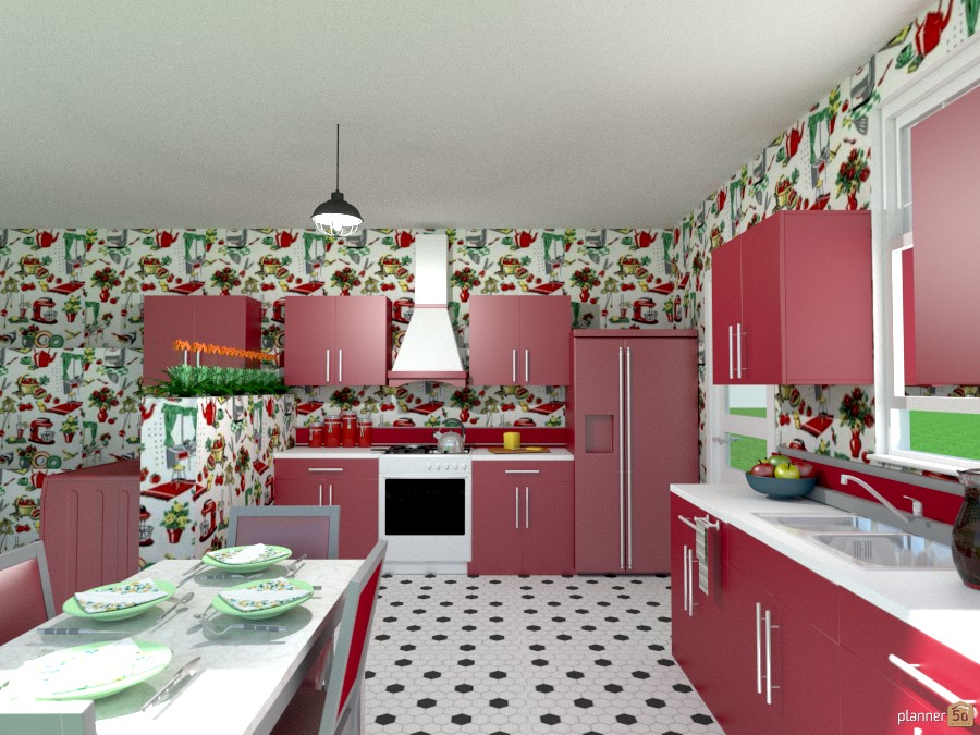 50's red kitchen 1002049 by Joy Suiter image