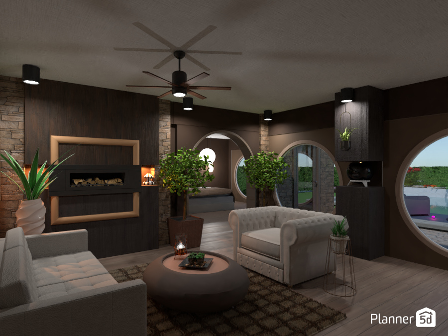 Living with round elements #7187906 by Linda Diva