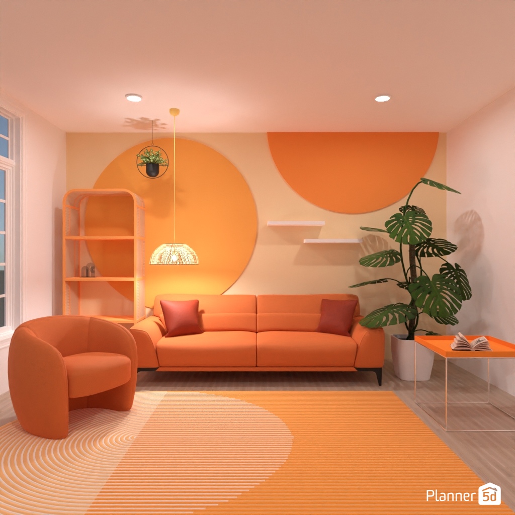 Orange sofa #24719500 by Editors Choice