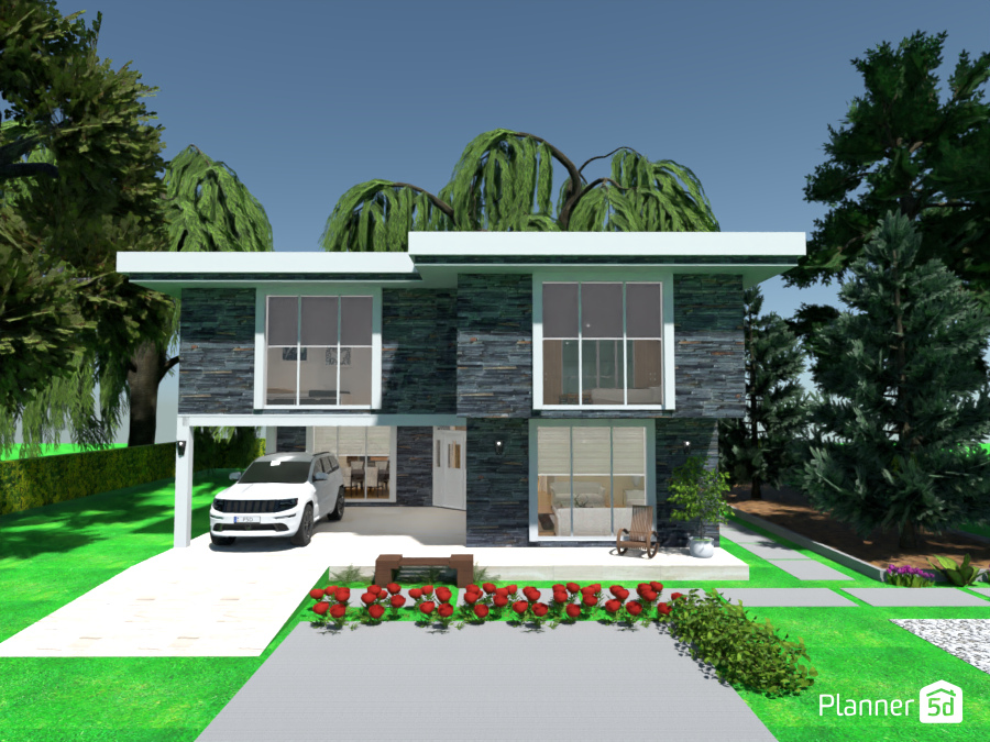 Casa dos plantas moderna #12664351 by MariaCris