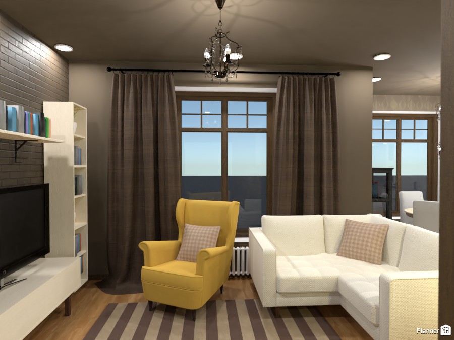 Brown and white living room 3713996 by Rita image