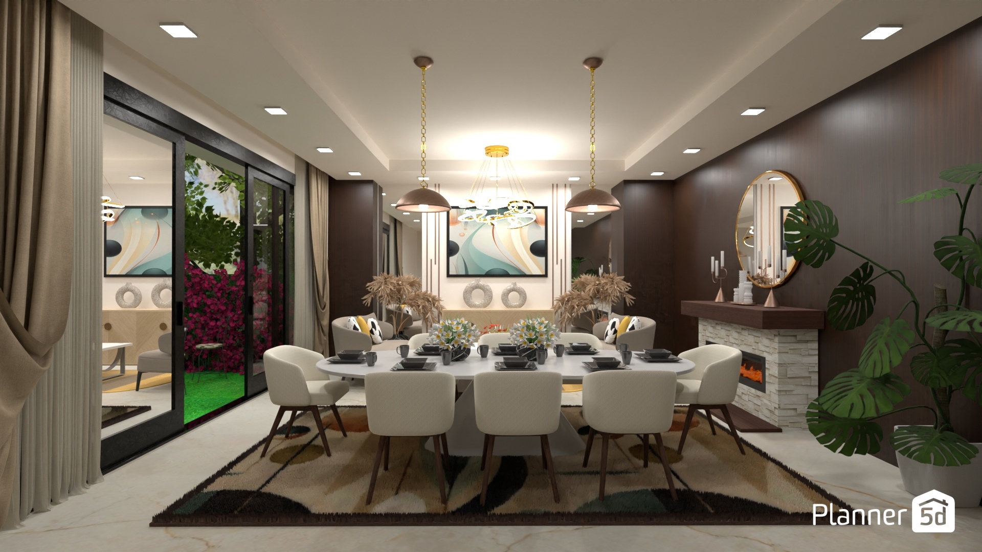 Sala - comedor moderno #24347224 by MariaCris