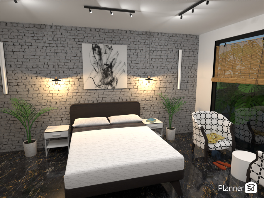 BlackNWhite bedroom #8921081 by Born to be Wild