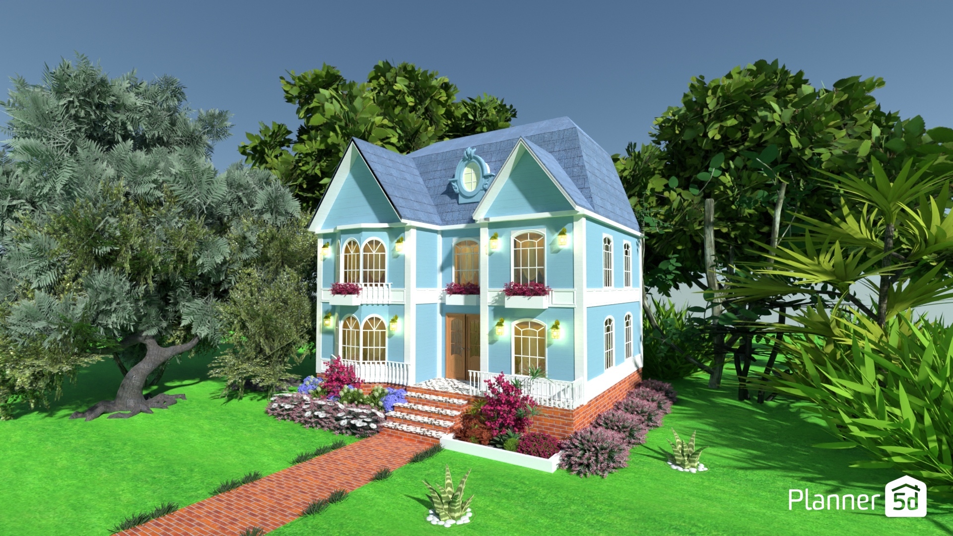 Blue house golden age #22330294 by MariaCris
