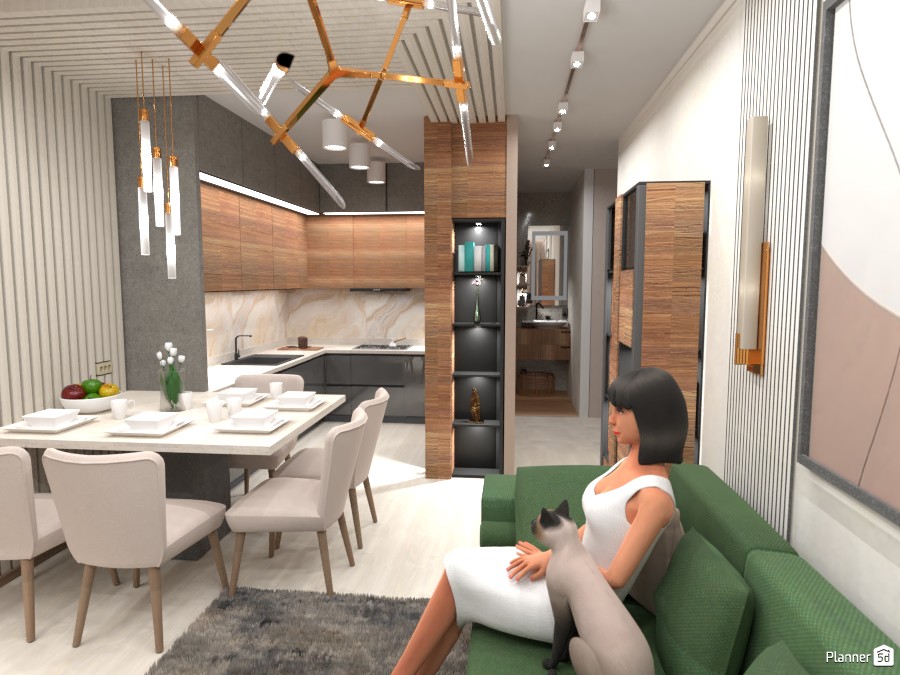 Гостинная с кухней #5572521 by Юлия