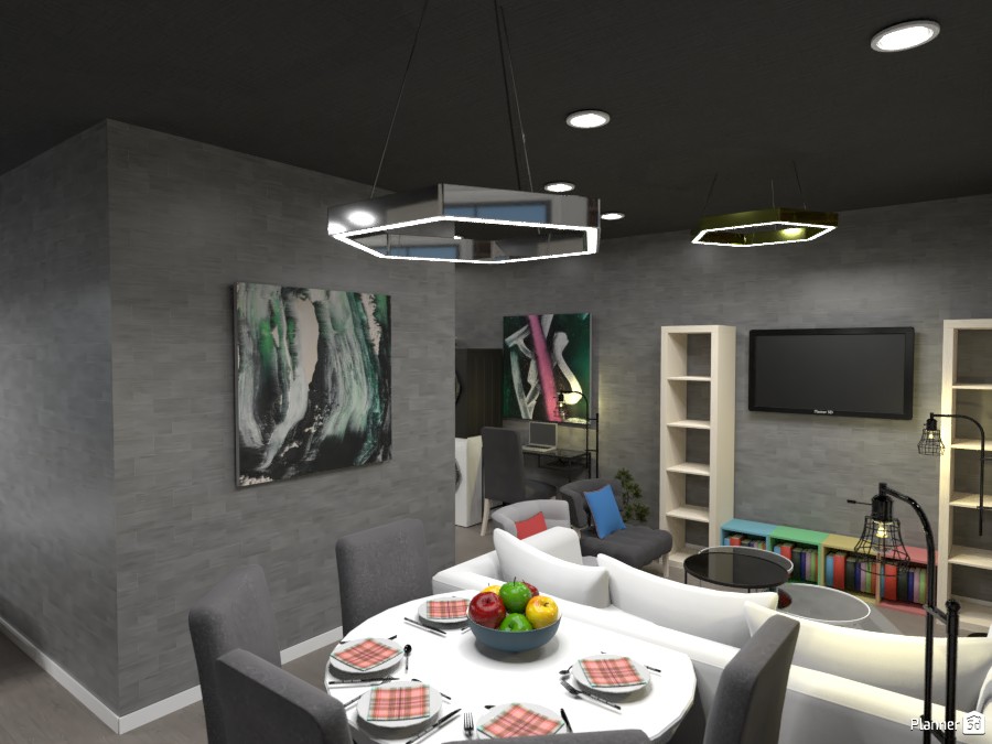 Apartment, Dining room and living room. 3616487 by Doggy image