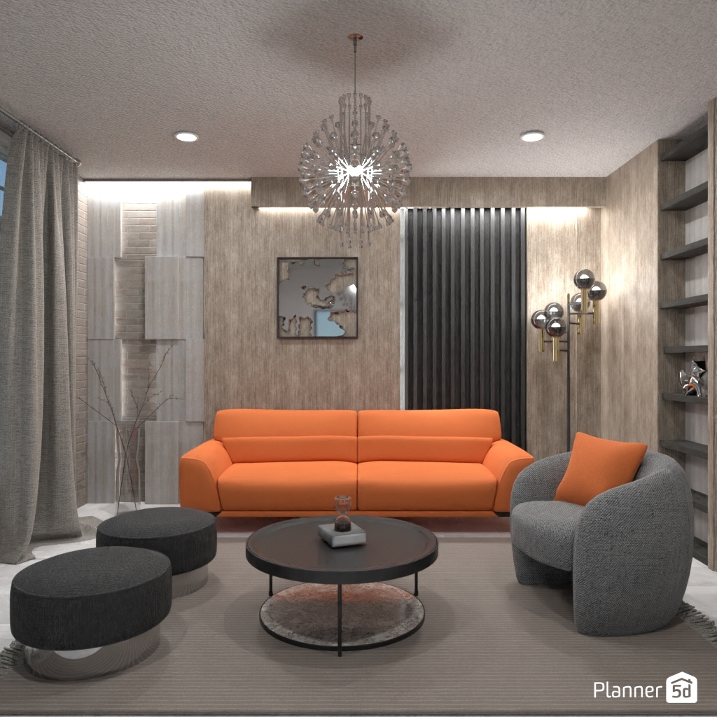 Orange sofa #24708692 by Editors Choice