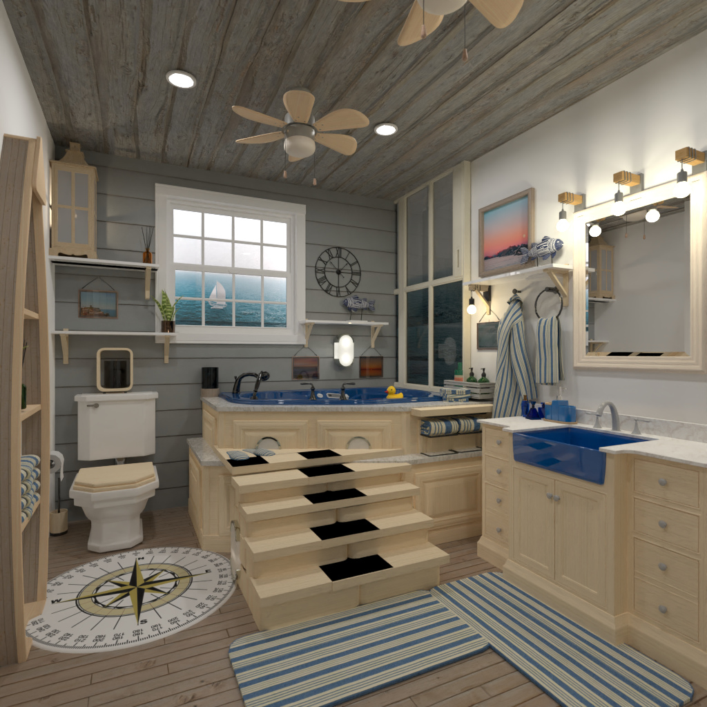 Nautical bathroom #12252496 by Editors Choice
