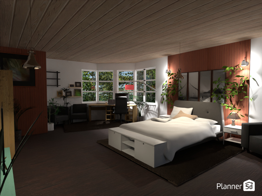 A bedroom of a buisness man. #13471819 by lamoy brown