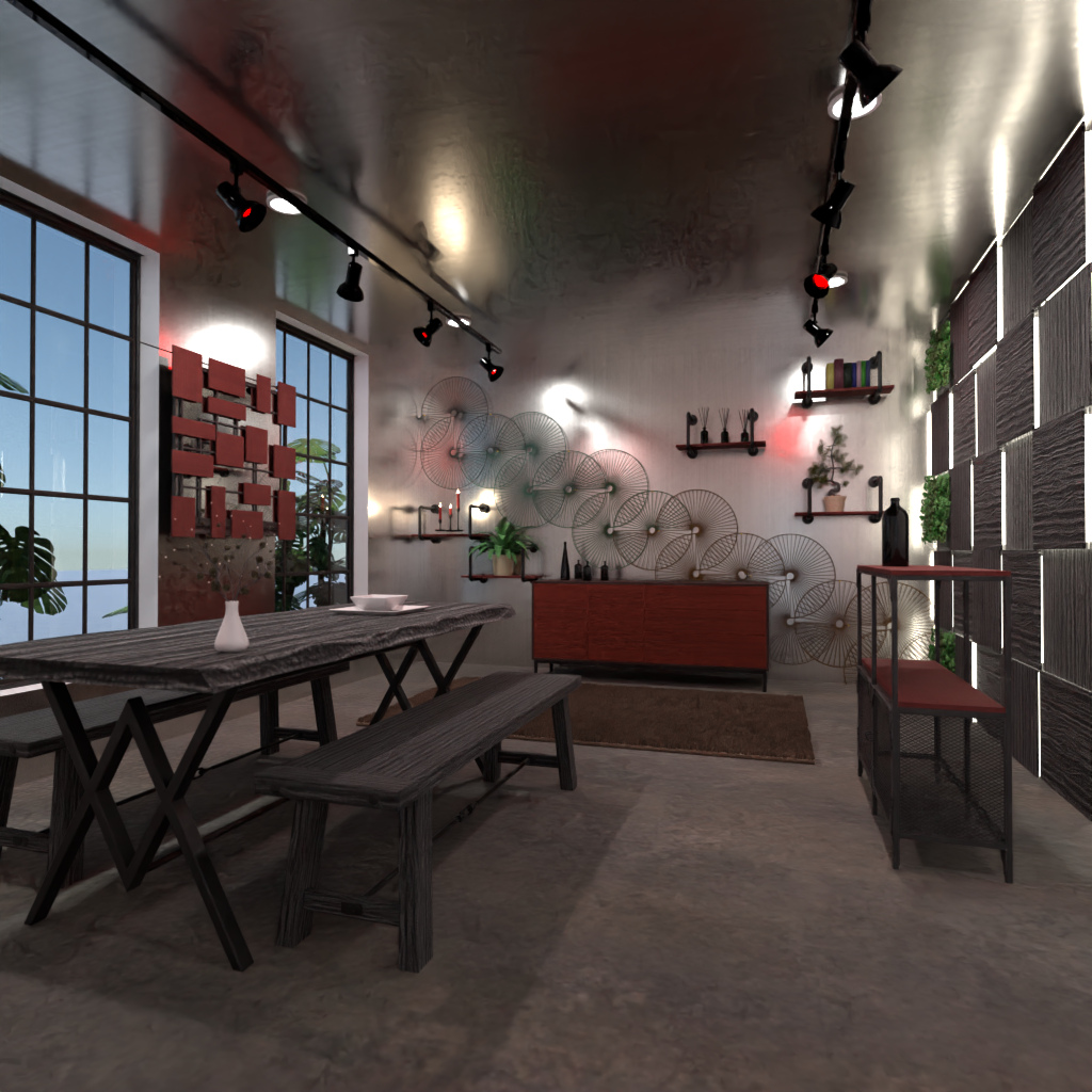 Industrial Dining Room #12607607 by Editors Choice