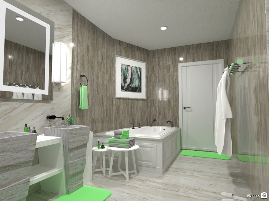 Green bathroom render 2 #4056086 by Doggy
