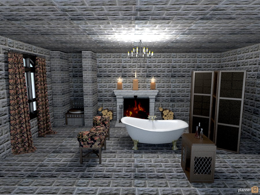 gray castle bath #1027074 by Joy Suiter