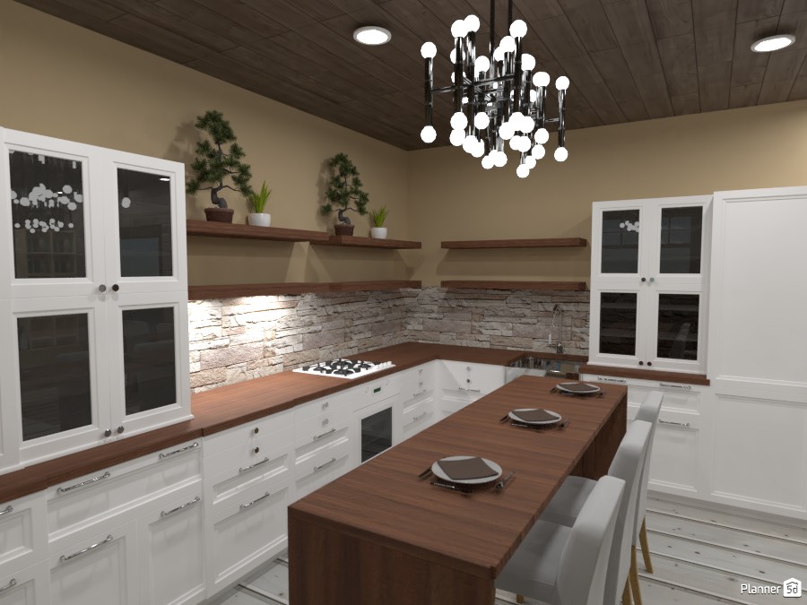 Kitchen and living room in the old town 3712158 by Nikolas image