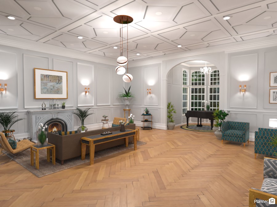 Upscale Great Room (White Version) #3844268 by DesignKing