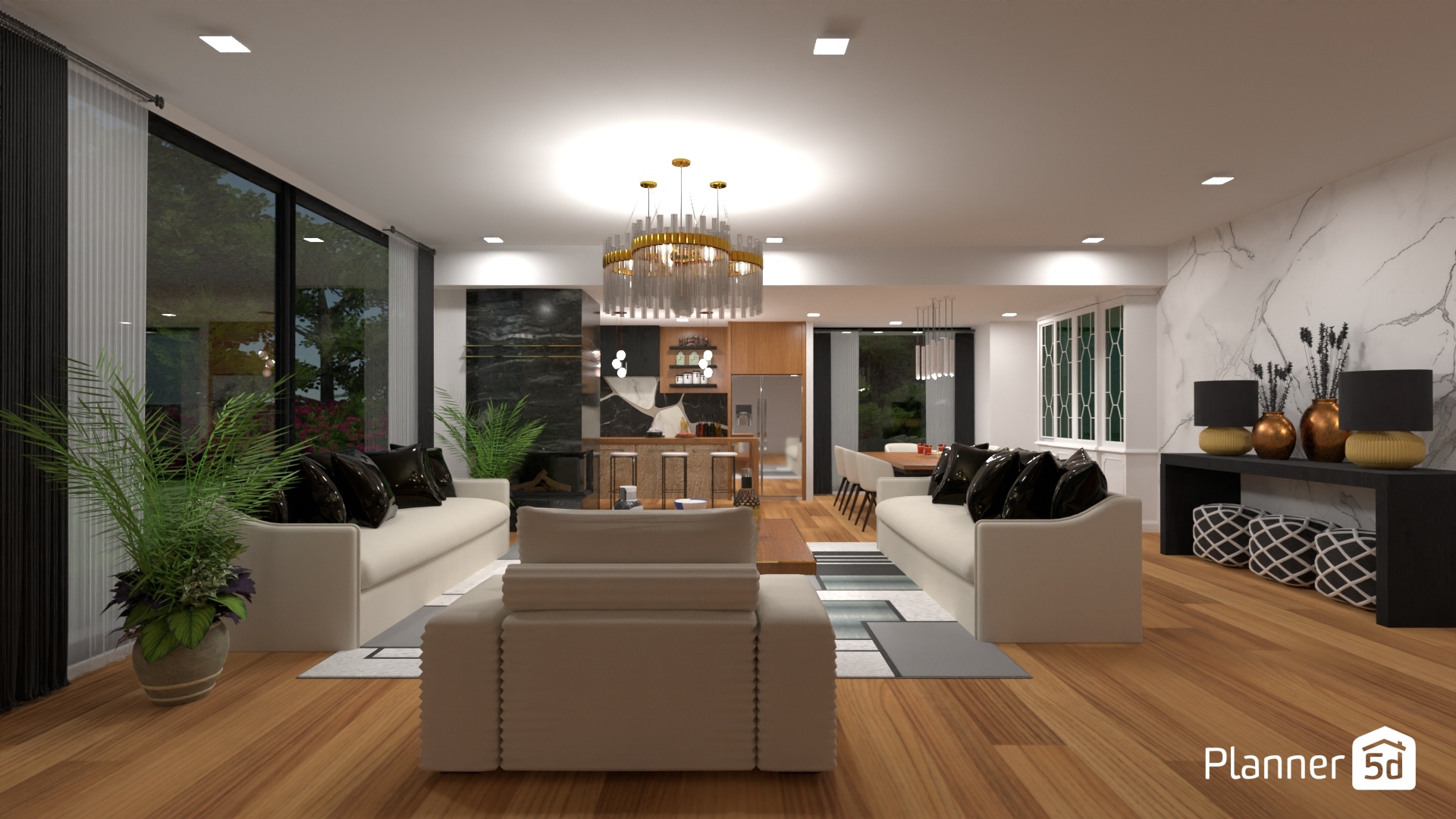 Living room with open Kitchen ll #25347492 by MariaCris