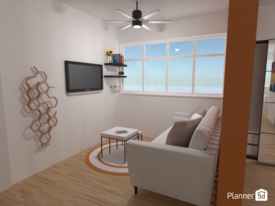 Tiny modern living room in a studio apartment #10200152 by Hadar Dayan