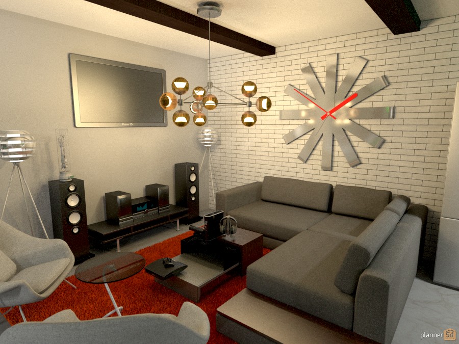 Basement Entertaining Space - Media Center #1270944 by Pisces Rising Design