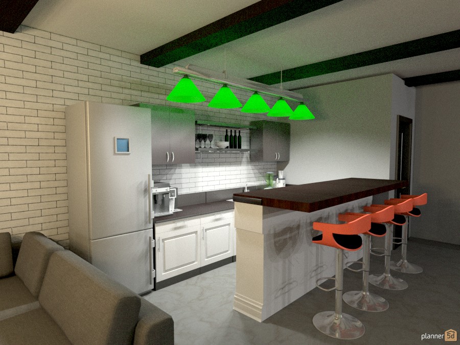 Basement Entertaining Space - Kitchen 1270945 by Pisces Rising Design image