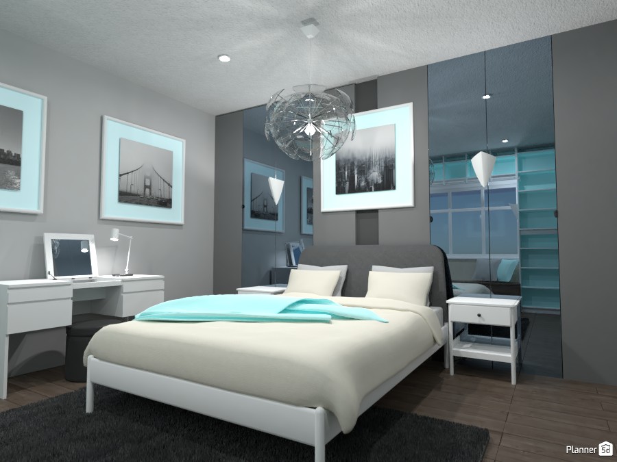 Gray Bedroom #5358445 by Doggy