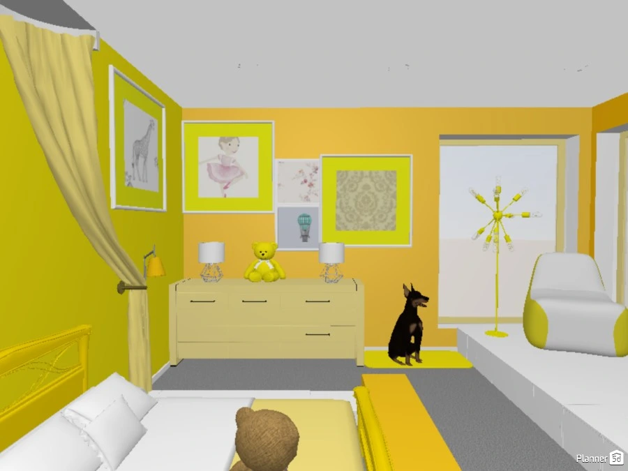 Grey And Yellow Interior #3028388 by Arin