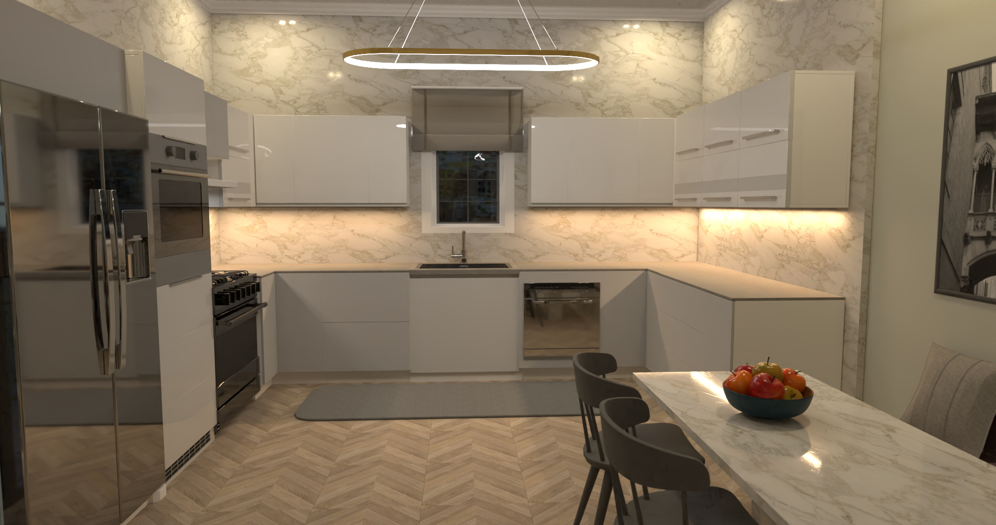 marble kitchen #10869800 by Michel