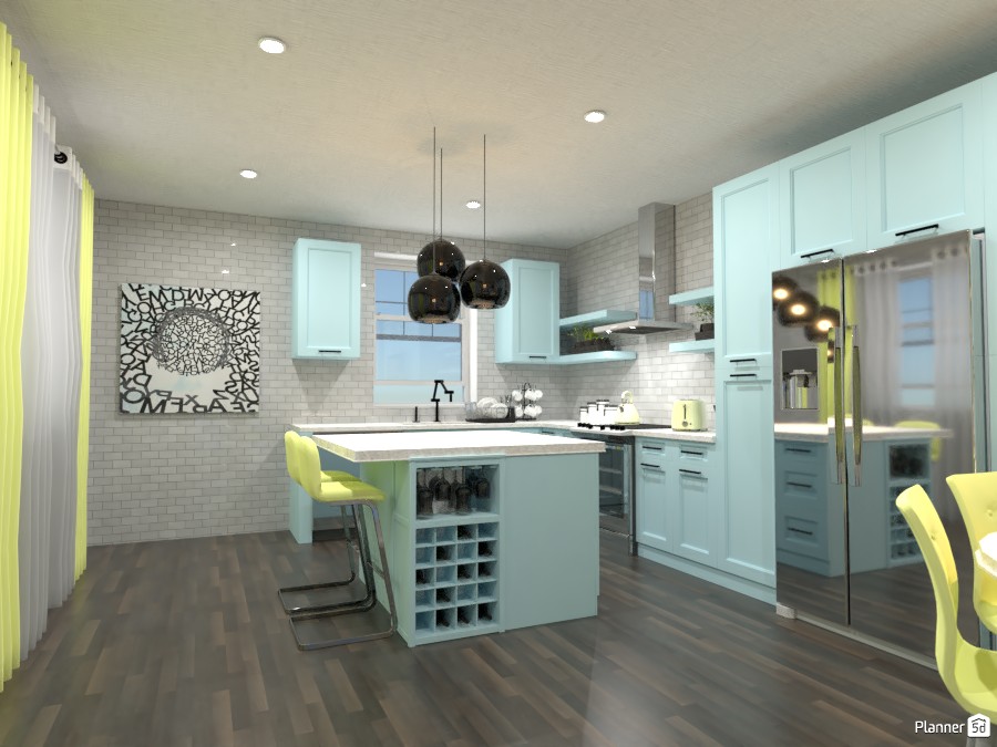 Kitchen and Dining Room!  ( THE LIGHTS ARE NOT SUPPOSED TO BE BLACK) 4486855 by Doggy image