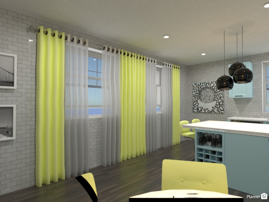 Kitchen and Dining Room! ( THE LIGHTS ARE NOT SUPPOSED TO BE BLACK) 4486857 by Doggy image