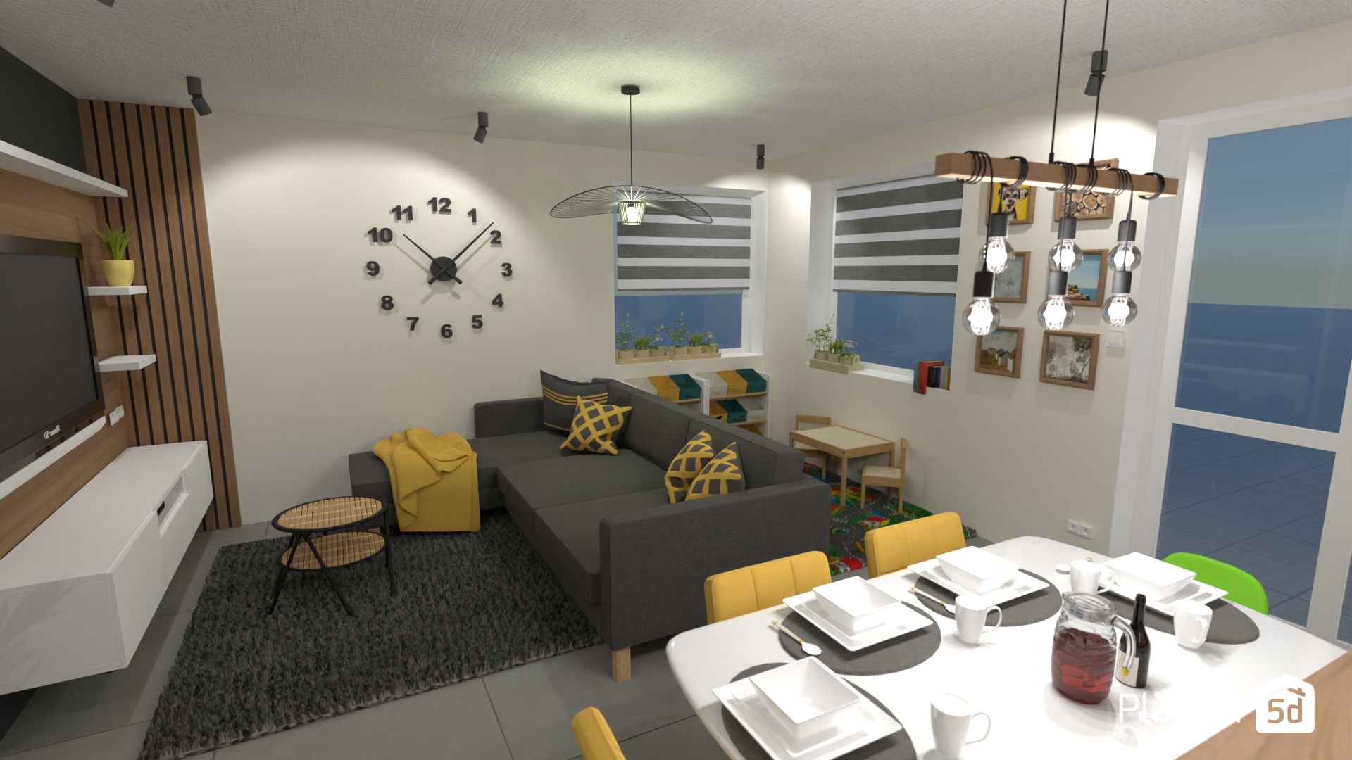 Cseh Katalin konyha-nappali-étkező #24416876 by Dőry Ilona