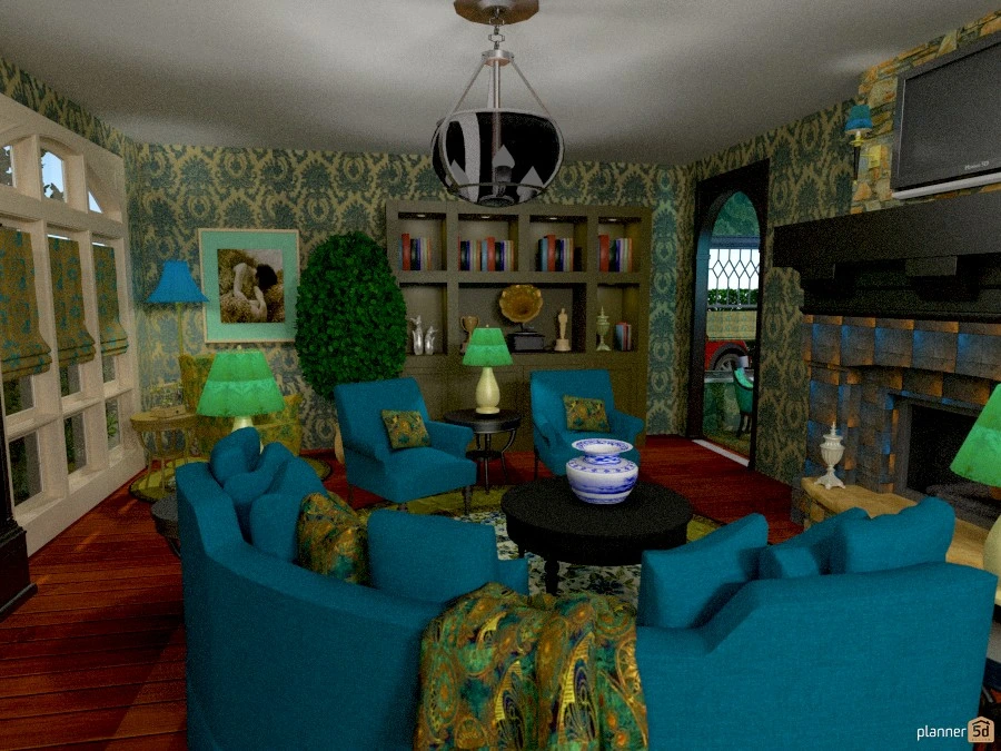 basically blue and green cottage #50907 by Cynthia Patillo