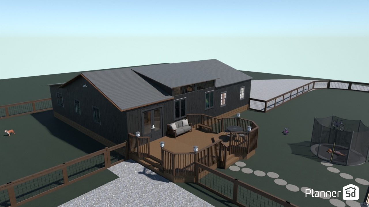 House only with fence #25142468 by Mallory Neumann-Carlson