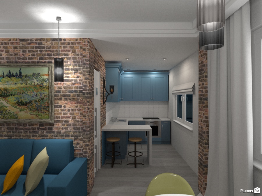 двухкомнатная хрущевка в стиле лофт #1380825 by Елена