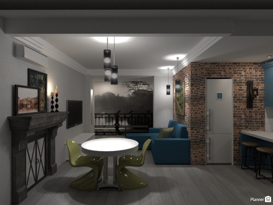 двухкомнатная хрущевка в стиле лофт #1380850 by Елена